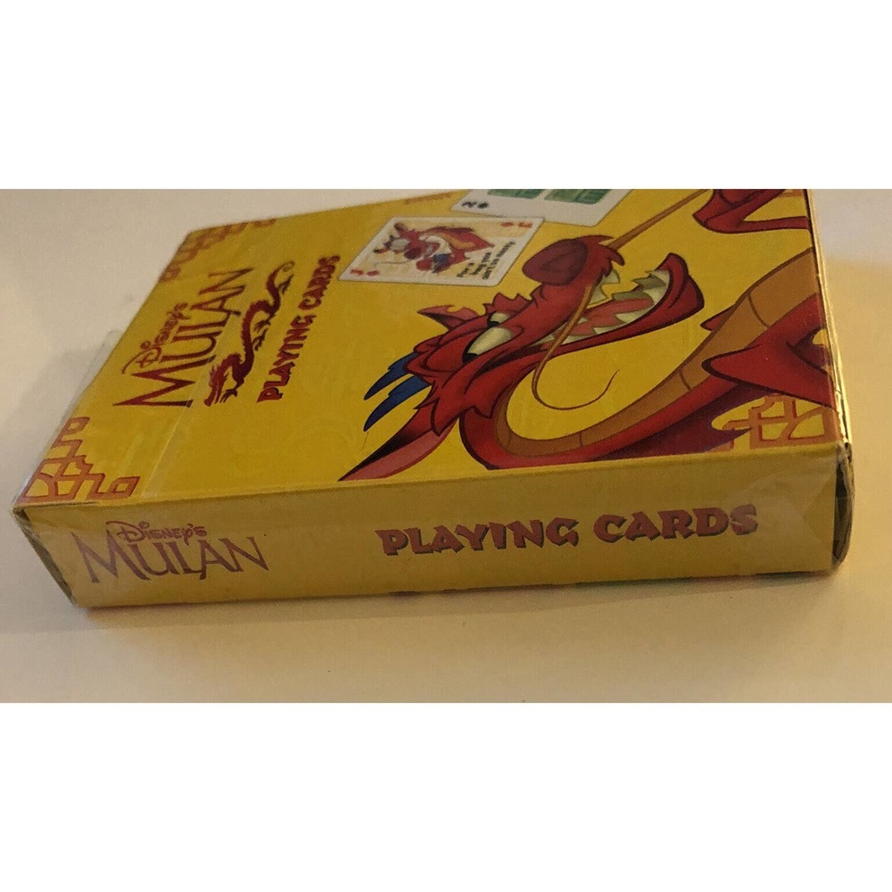 ✨2/$20 New Rare Disney Mulan Mushu Playing Cards Standard Deck No 485 Sealed USA - Picture 3 of 5